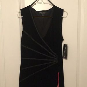 Connected Velvet Cocktail Dress, Black 10
